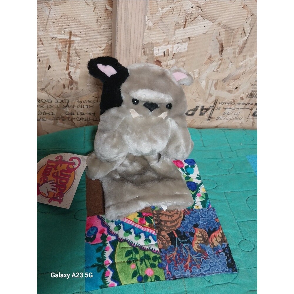 Puppet Time 1985 Bubba The Bulldog Hand Puppet Plush